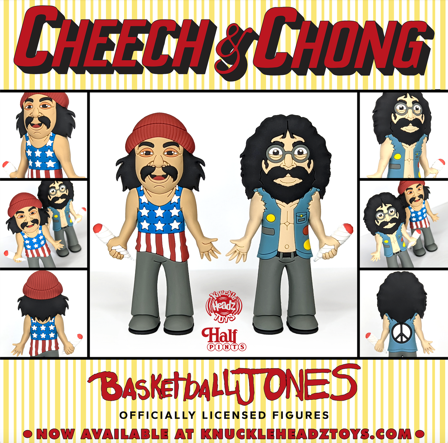 Cheech Toy Cheech and Chong Half Pint Figures Two Pack – Knuckleheadz Toys